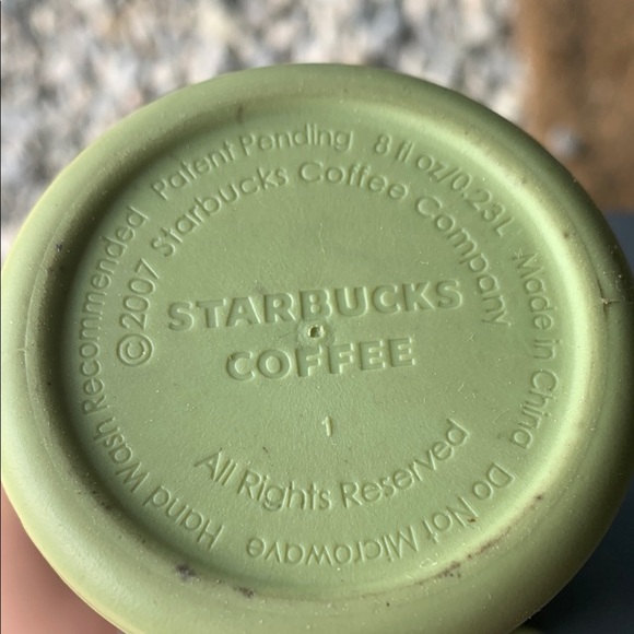 Starbucks Green and Black Accent Cup with Botanical Design - Picture 4 of 4